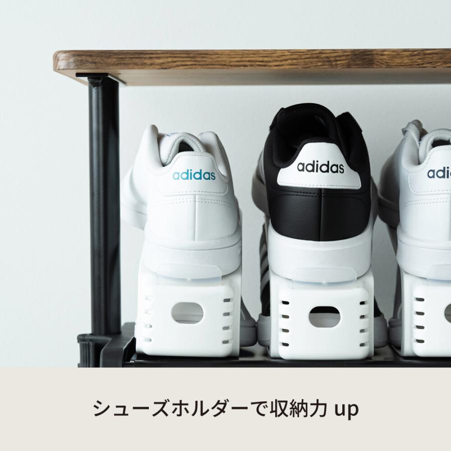 ラック 棚 木製 おしゃれ 北欧モダン シェルフ シンプル 木目柄 ワンタッチサイズ調整 省スペース 幅600mm_7