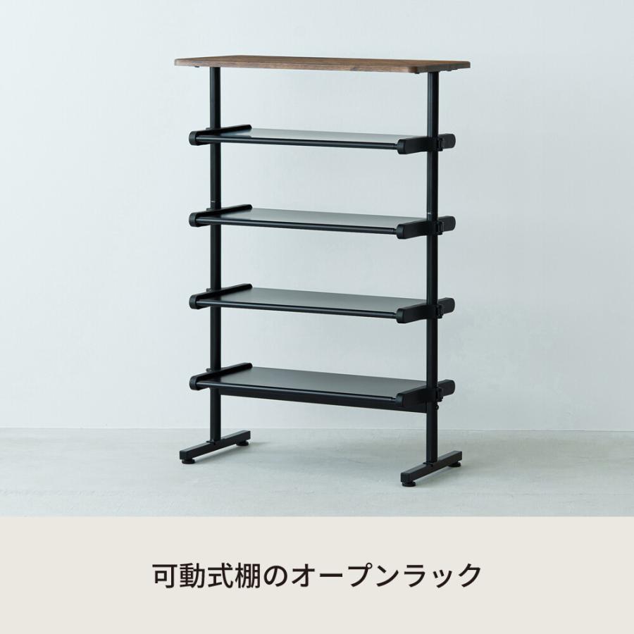 ラック 棚 木製 おしゃれ 北欧モダン シェルフ シンプル 木目柄 ワンタッチサイズ調整 省スペース 幅600mm_8