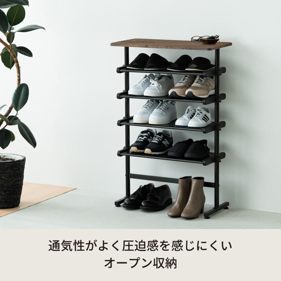 ラック 棚 木製 おしゃれ 北欧モダン シェルフ シンプル 木目柄 ワンタッチサイズ調整 省スペース 幅600mm_9
