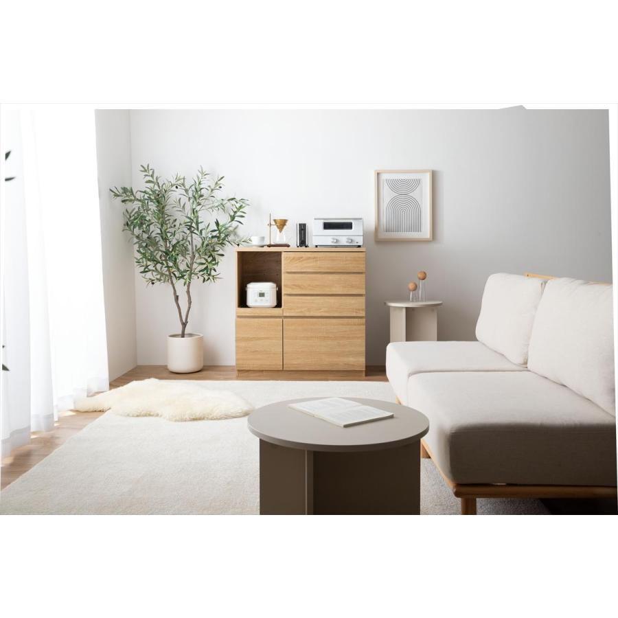 ラック 食器棚 レンジ台 おしゃれ 白 キッチン収納 引き出し