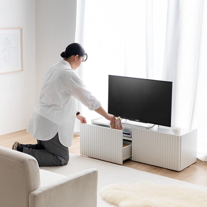 テレビ台 ローボード ラック 棚 白 おしゃれ 韓国風 かわいい ホワイト