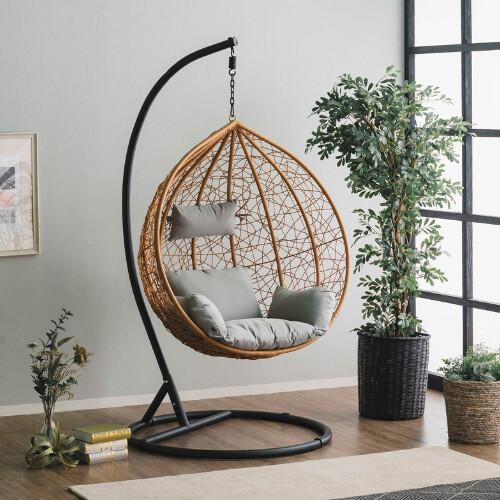 椅子 ソファ ハンギングチェア おしゃれ 籐 ラタン リゾート ゆらぎ