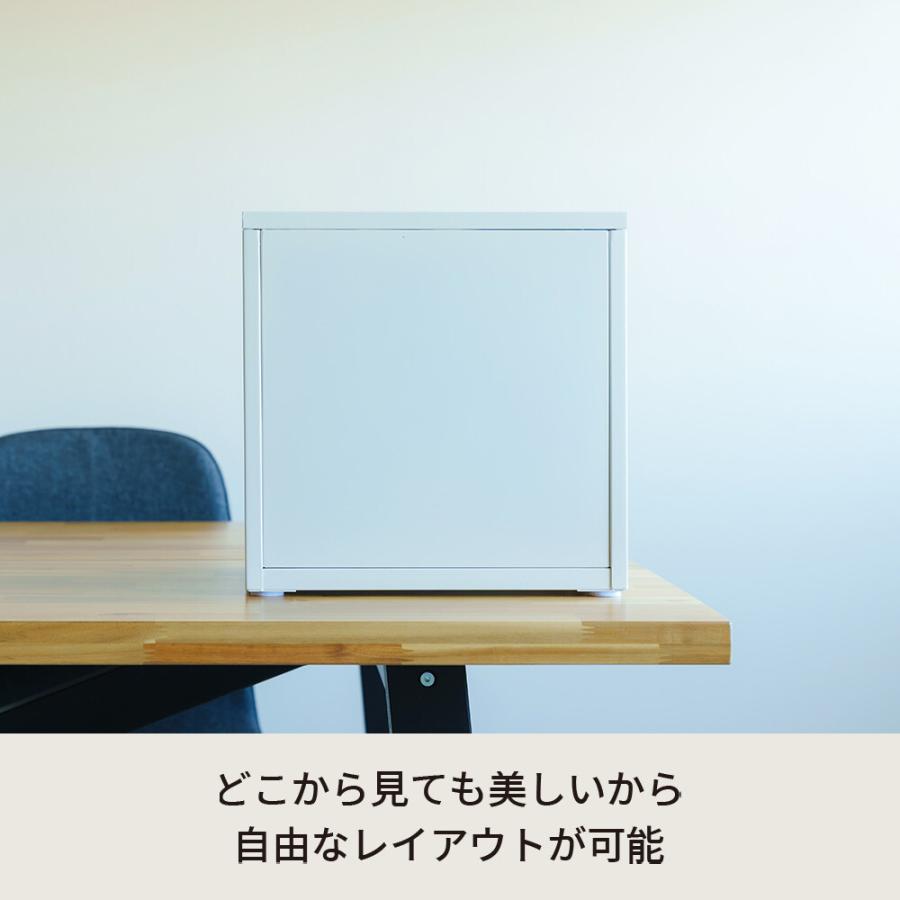 卓上チェスト スチール 引き出し A4 4段 デスク収納 書類ケース 小物収納 35×35cm コンパクト おしゃれ モノトーン マット_17