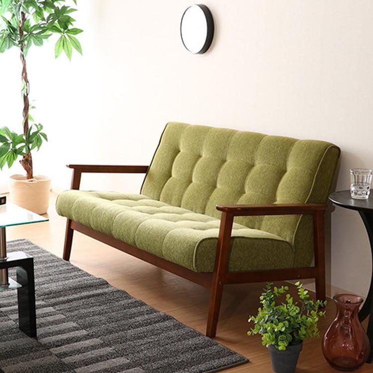 ソファー 二人掛けソファ 2人掛 雰囲気のあるファブリックシート 北欧