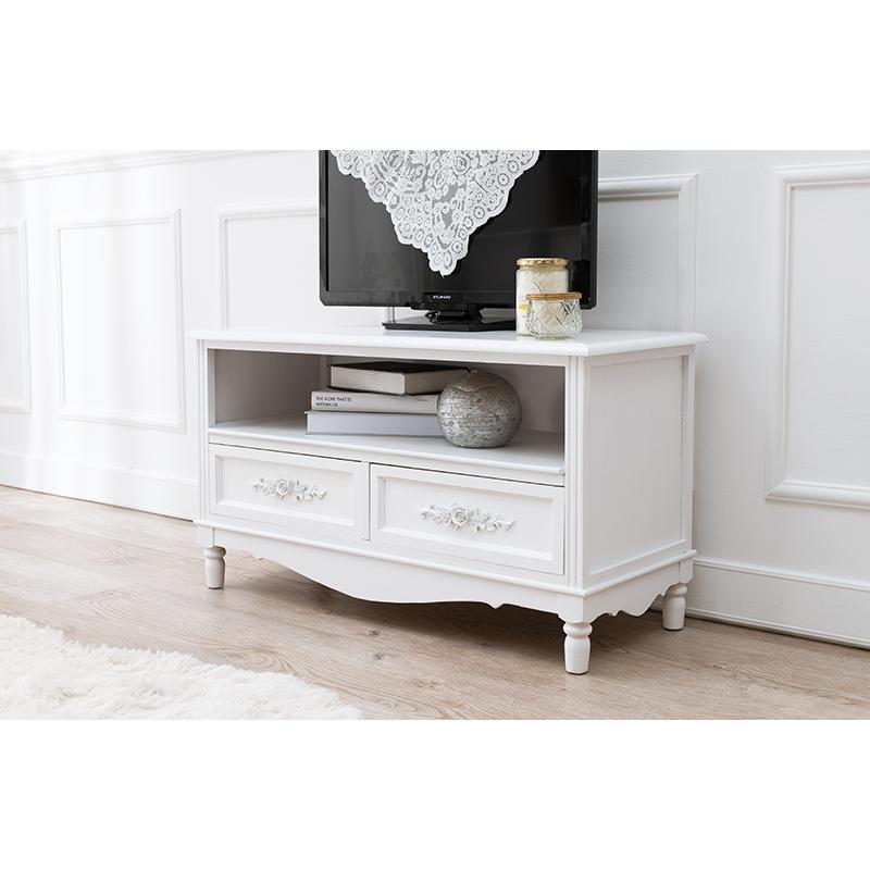 HAGiHARA（萩原） テレビ台 ローボード 棚 ラック アンティーク 白