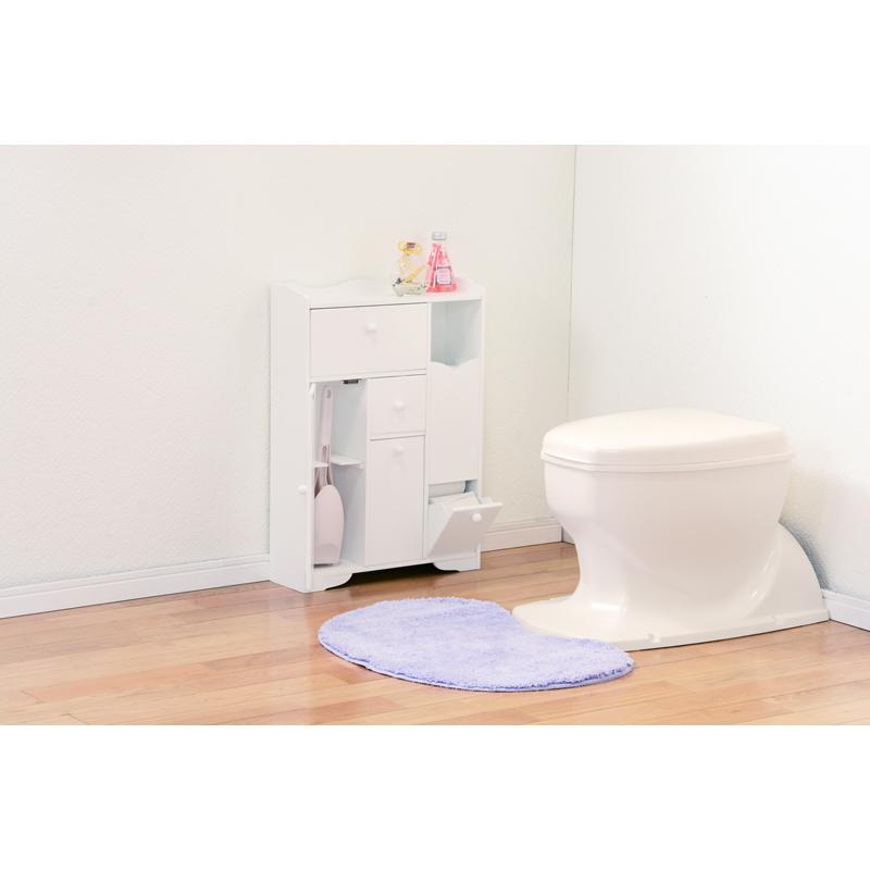 トイレラック スリム 幅薄型 奥行14cm フレンチカントリー トイレ収納