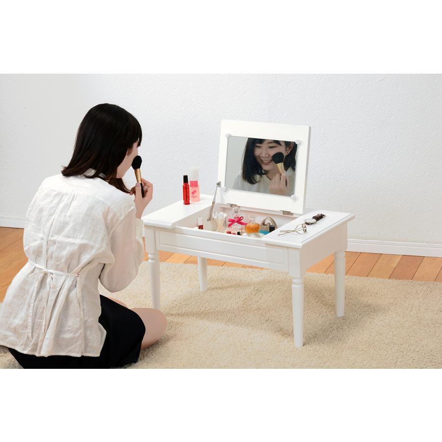 HAGiHARA（萩原） ドレッサー メイクテーブル 鏡台 かわいい 白