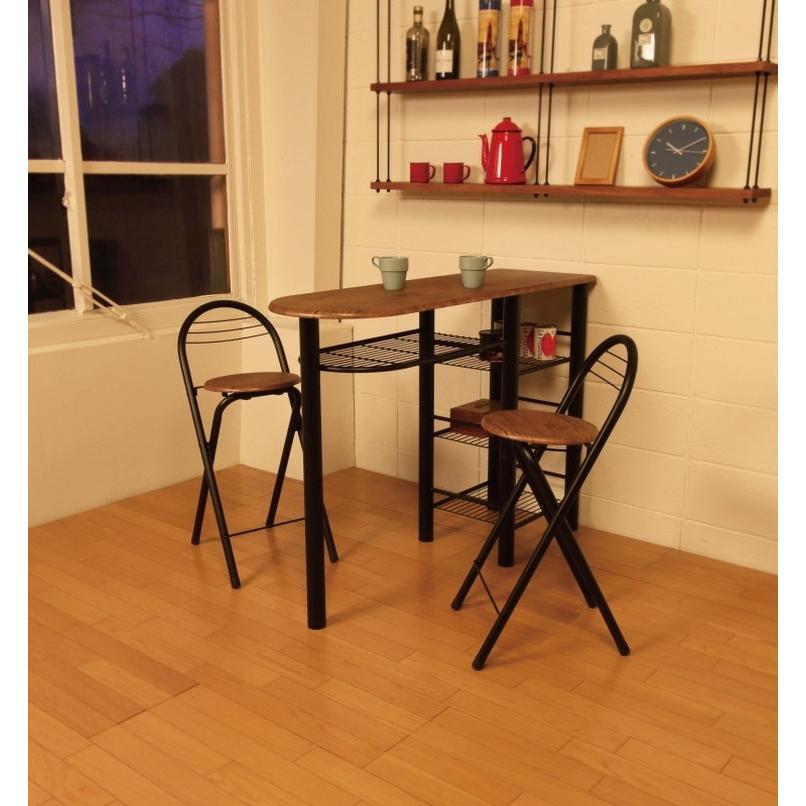 弘益 カウンターテーブルセット 折りたたみ おしゃれ 北欧モダン バー
