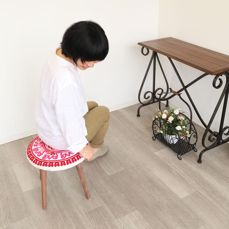 チェア 椅子 スツール レトロ かわいい 丸 アンティーク ピンク 円形 1 