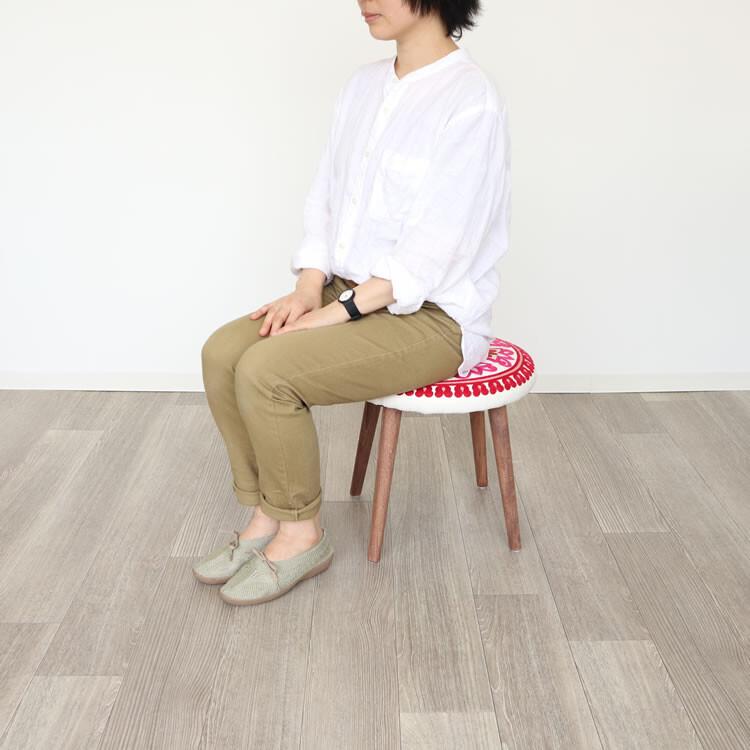 チェア 椅子 スツール レトロ かわいい 丸 アンティーク ピンク 円形 1 