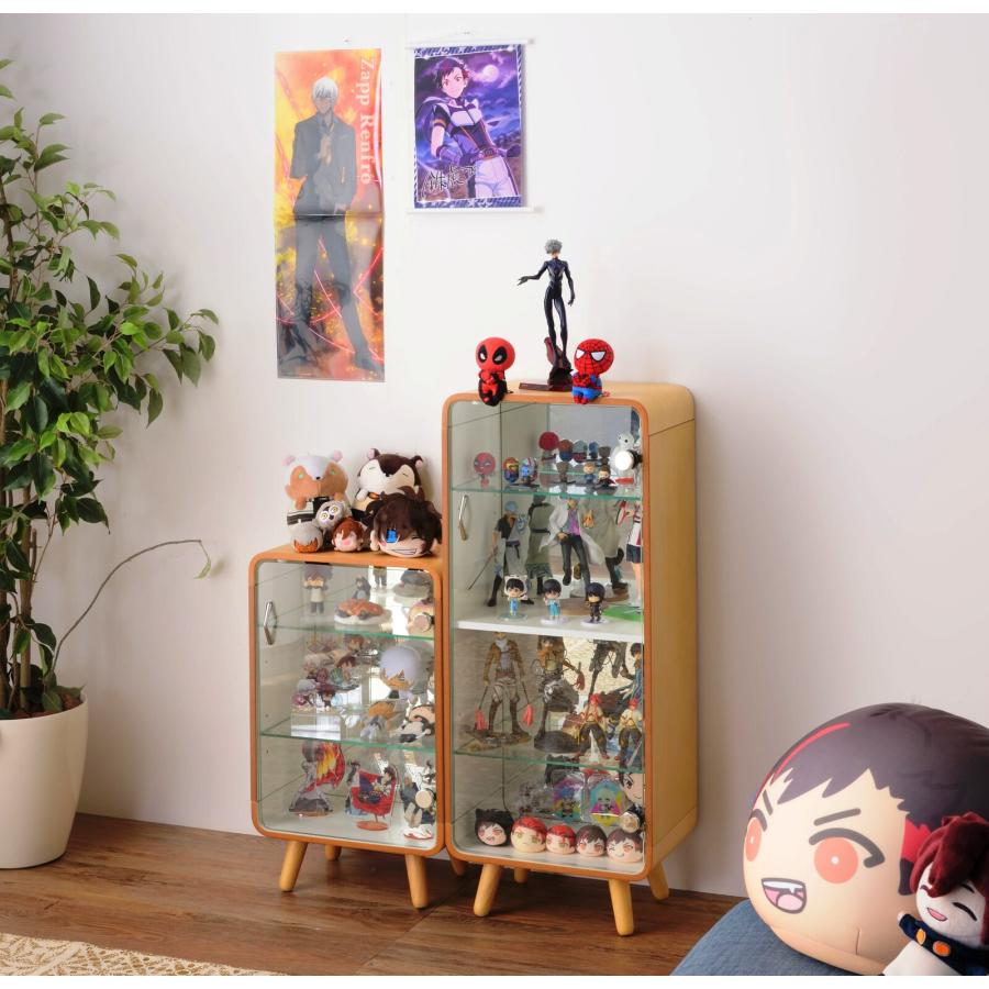 ラック 棚 コレクションシェルフ リビングボード ガラス ショーケース