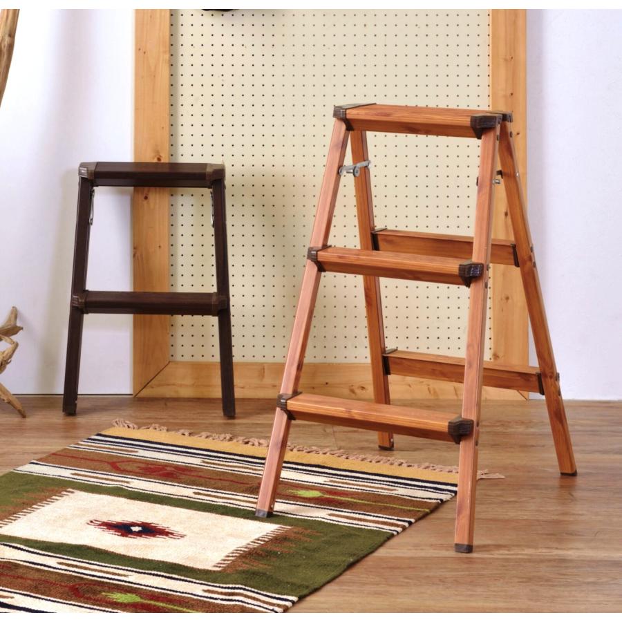 スツール ステップ台 軽い おしゃれ 作業台 木目調 脚立 はしご アルミ