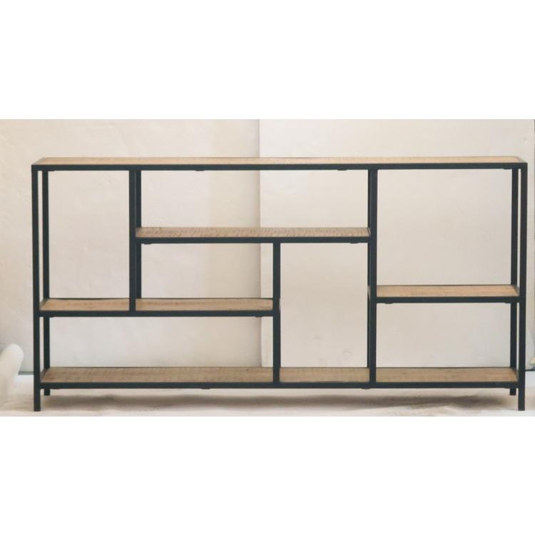 M*u様 北欧ヴィンテージ メープル無垢材インダストリアルカームラック