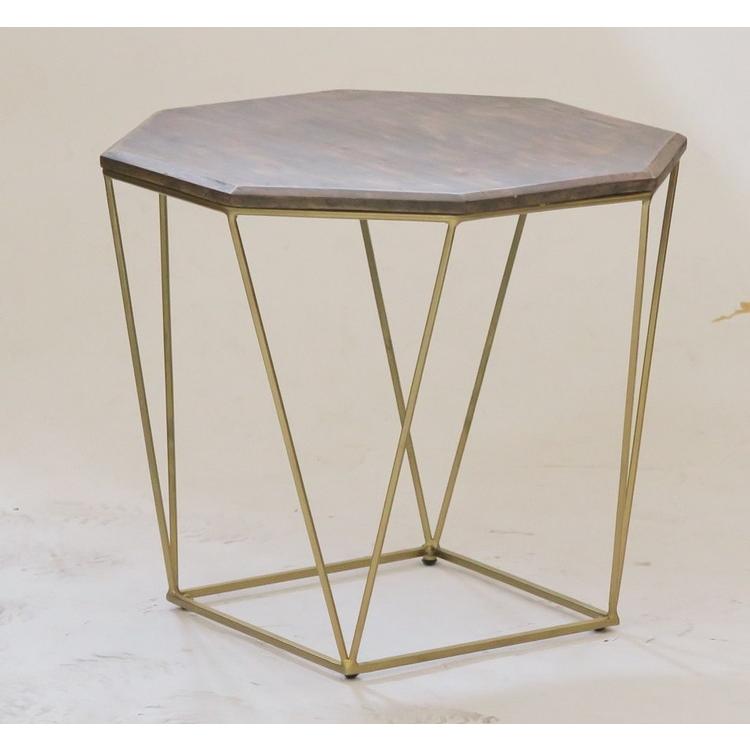 サイドテーブル 八角形 棚 机 おしゃれ インダストリアル ヴィンテージ