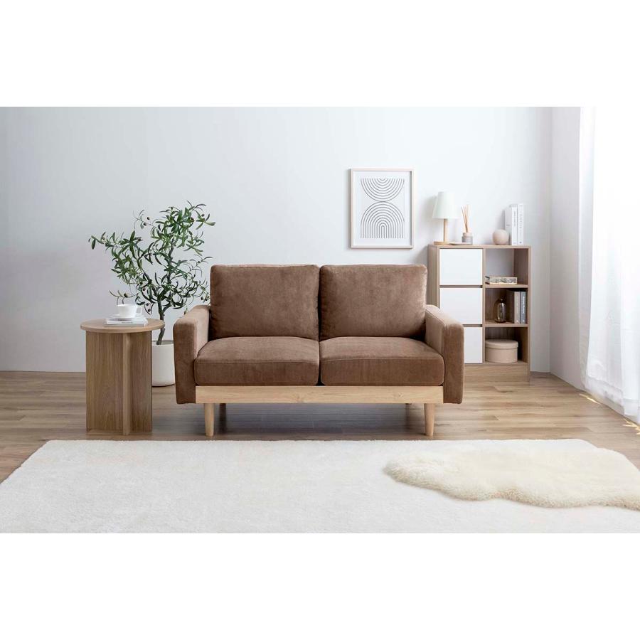 【横浜市内配達】2人掛け ソファ　幅113cm ウッドフレーム　北欧風　シンプル 2人掛け ソファ 幅113cm ウッドフレーム 北欧風 シンプル