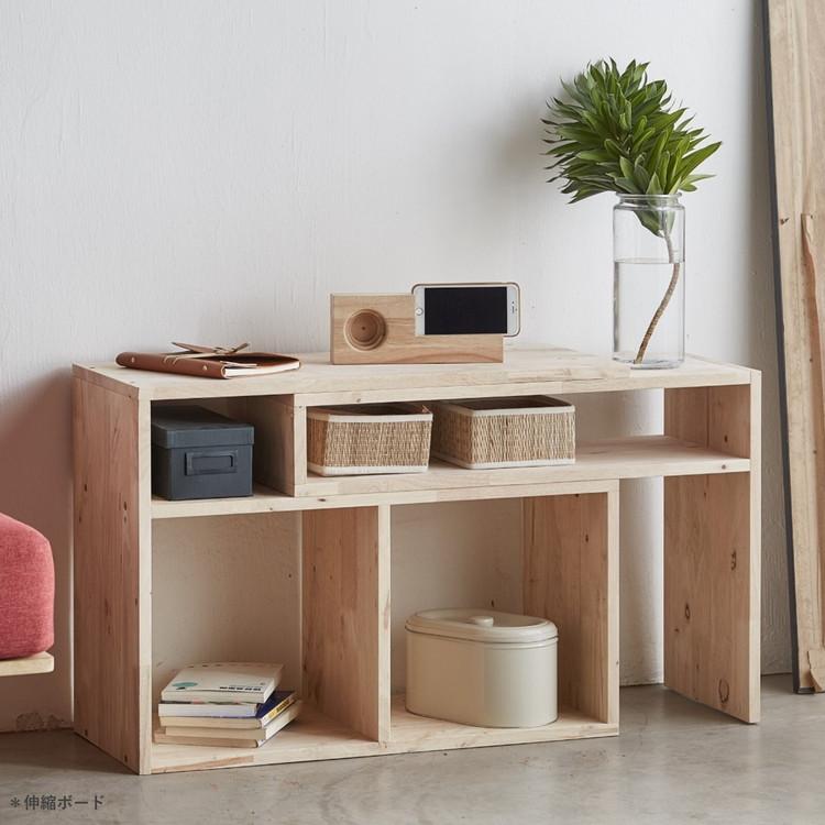 木目調間仕切りラック　ナチュラル ienowa（イエノワ） ラック 棚 伸縮 コーナー 木製 おしゃれ 間仕切り