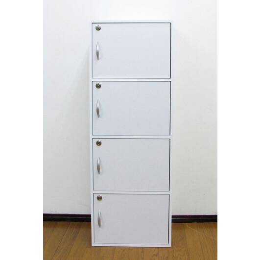 棚 カラーボックス ラック 鍵 扉付き 木製 白 おしゃれ ロッカー