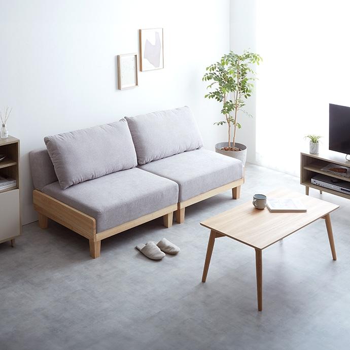 ソファー　ソファーベッド　二人掛け　ナチュラル　シンプル ソファーベッド 2人掛け リクライニング おしゃれ ナチュラルモダン