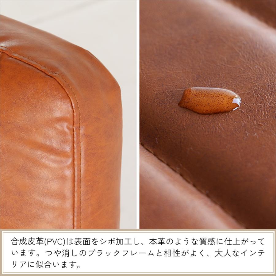 ローソファー 1人掛け レトロ おしゃれ 北欧モダン 座椅子 ヴィンテージ ポケットコイル パーソナルチェア 一人掛け レザー ロータイプ_14