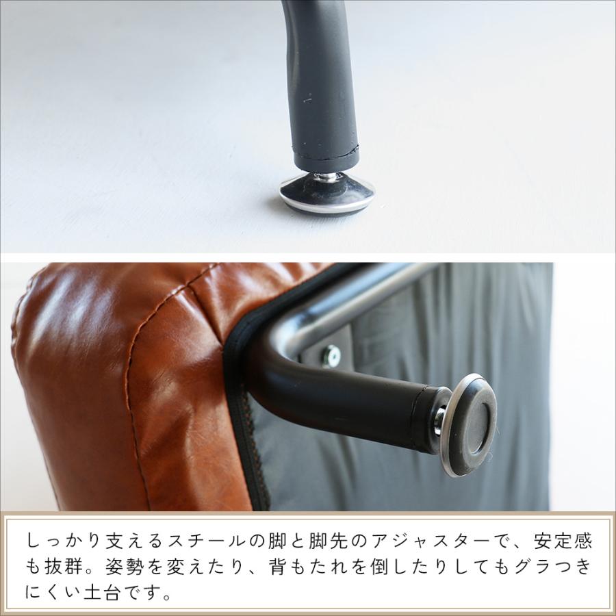 ローソファー 1人掛け レトロ おしゃれ 北欧モダン 座椅子 ヴィンテージ ポケットコイル パーソナルチェア 一人掛け レザー ロータイプ_18