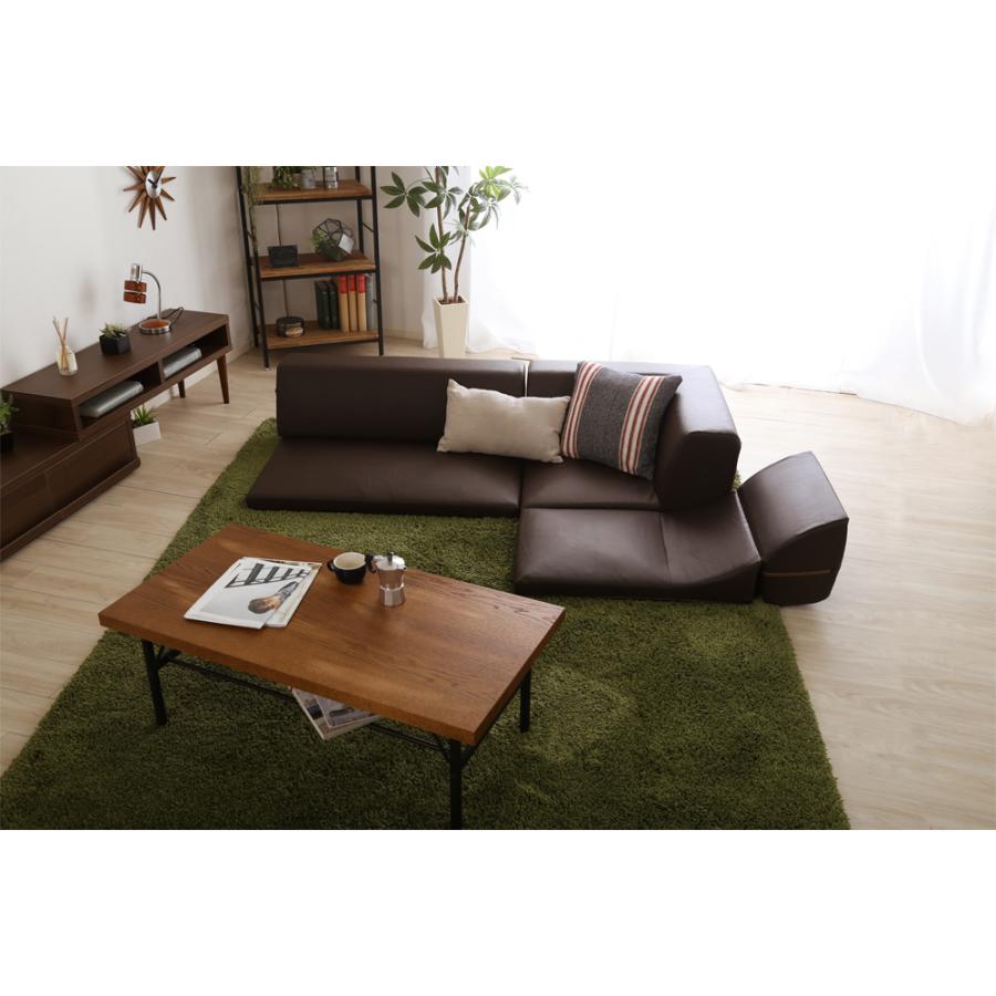 ホームテイスト（HOME taste） ローソファー 3人掛け リクライニング