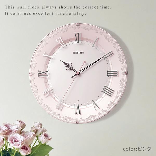 ホームテイスト（HOME taste） 壁掛け時計 電波 おしゃれ 薔薇