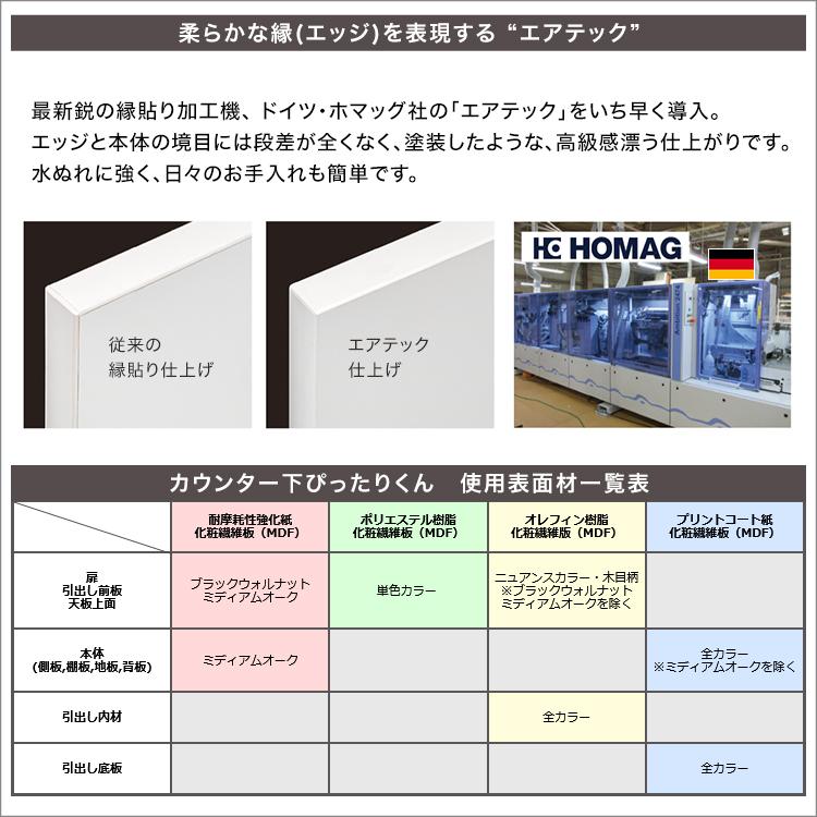 ラック 棚 カウンター下 すき間 食器棚 扉付き おしゃれ 隙間収納 キッチン収納 ストッカー スリム セミオーダー 日本製 完成品 エンドコーナー右置き 奥行35cm_8