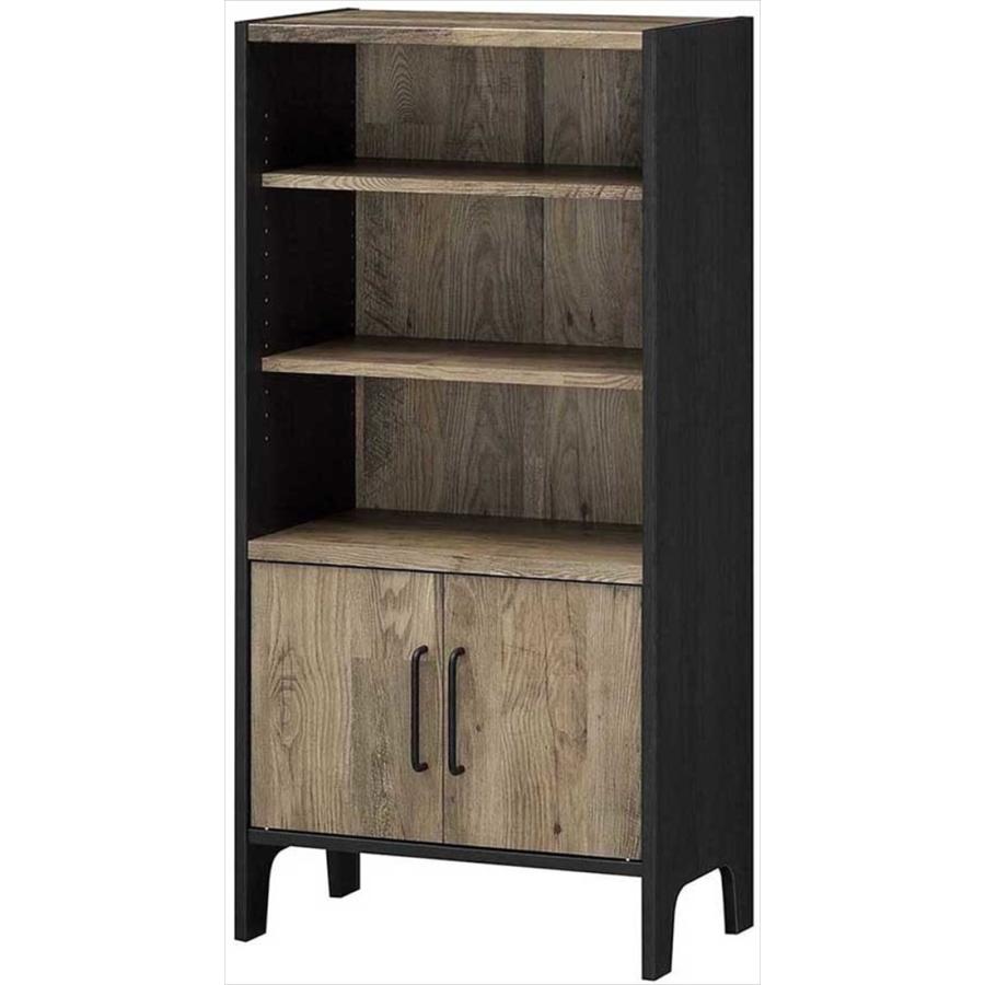 白井産業 ラック 棚 扉付き キャビネット 古材風 ヴィンテージ