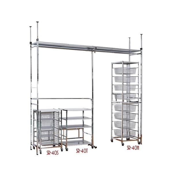 ワードローブ 突っ張り 伸縮 ハンガーラック 棚 クローゼット 衣類収納