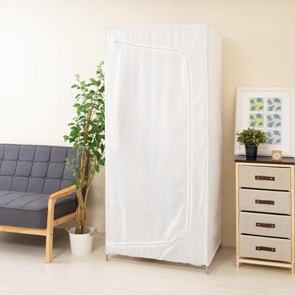 クローゼット 伸縮ハンガー ハンガーラック 服収納 衣類収納 ルームワードローブ 幅80cm ハンガー 収納 コート掛け 棚付 クローゼット 白 Shitem 楽装屋 通販 Yahoo ショッピング