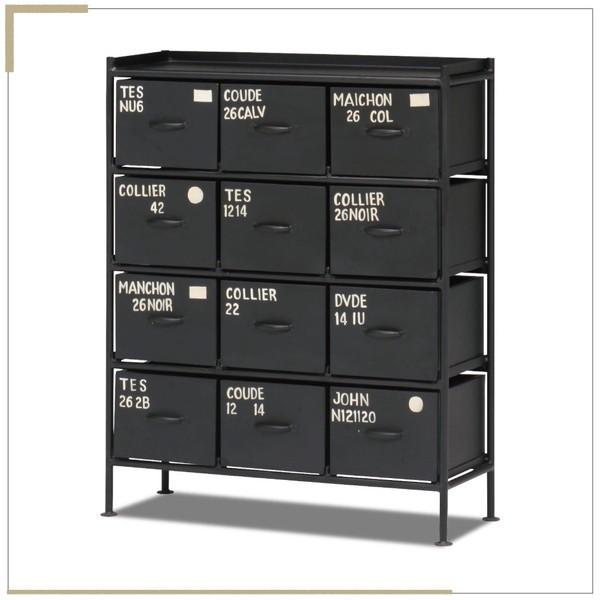 JH00367 ヴィンテージ家具 米軍払下げチェスト スチール（整理タンス