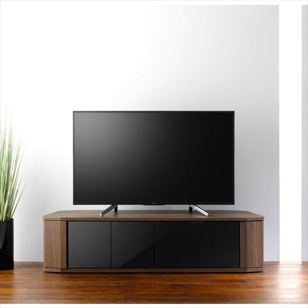 テレビ台 ローボード ラック 棚 おしゃれ コーナー 北欧モダン 木目 ガラス扉 キャスター 幅1488mm 65型まで対応