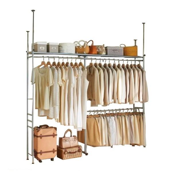 突っ張り式☆ワードローブ 楽天市場】突っ張り 間仕切りワードローブ 幅60cm 背板無し