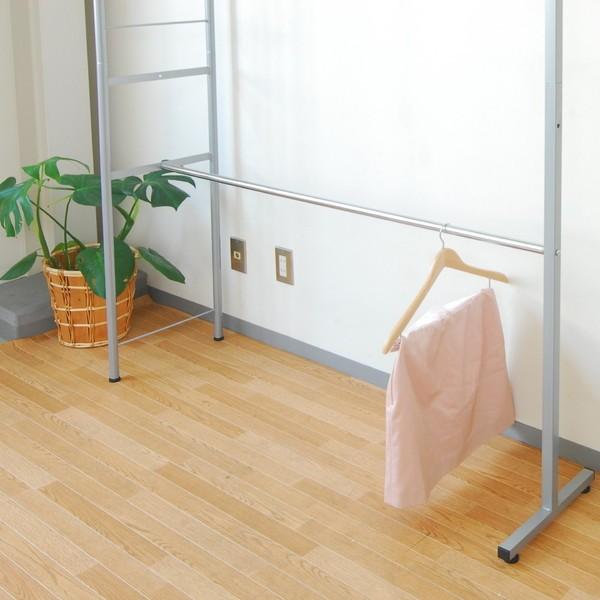ワードローブ 突っ張り 伸縮 ハンガーラック 棚 クローゼット 衣類収納