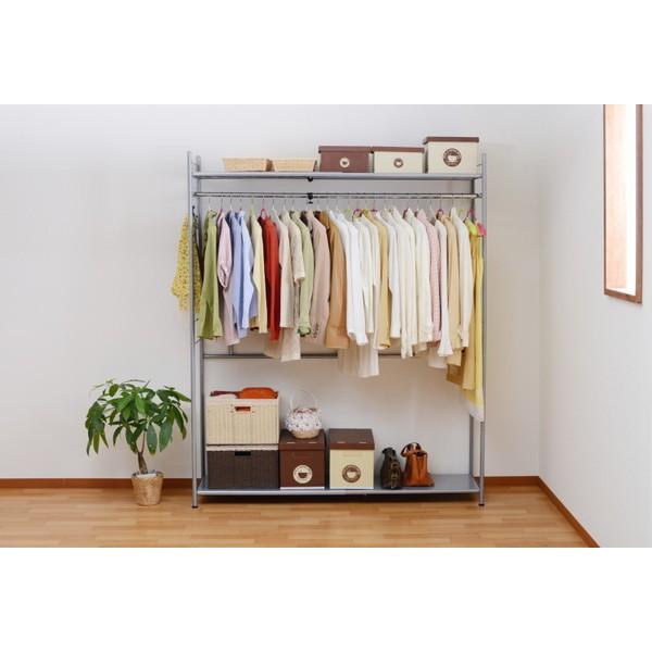 クローゼット ハンガーラック スチールラック 服収納 衣類収納 ワードローブ伸縮式 棚付き シンプル フレキシブルラック Www Arilab Com Tr Index Php