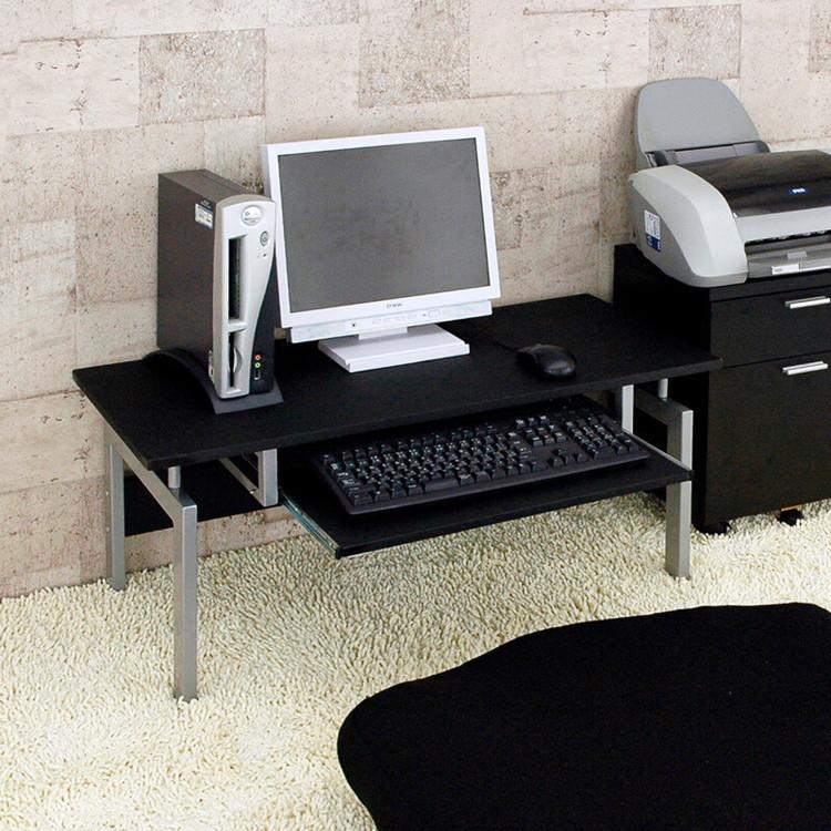 デスク ローデスク パソコン設置対応 机 文机 学習机 書斎 木製 シンプル PCデスク フロアデスク キーボードスライド式 90×40cm 文机  在庫一覧:ナチュラル