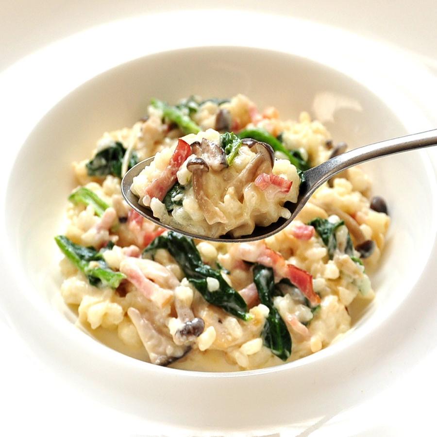 ベーコン きのこ ほうれん草のチーズクリームリゾット リゾット米 ソースセット １人前 R007 ララポルタ ヤフーショッピング店 通販 Yahoo ショッピング