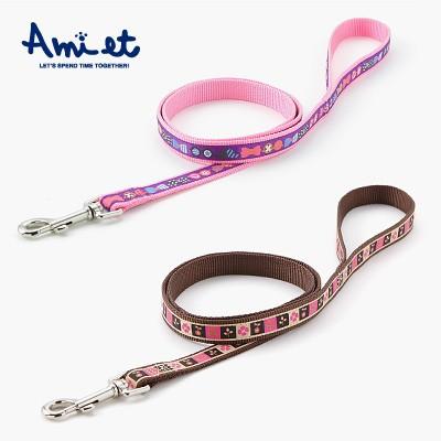 犬 リード おしゃれ ラロック アミット リボンとテープ素材のリード Mサイズ 中型犬用リード メール便のみ送料無料 |  | 21