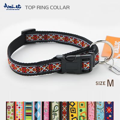 犬 首輪 おしゃれ ラロック サービス アミット トップリングカラー ギフト包装可 メール便のみ送料無料 中型犬用首輪 Mサイズ