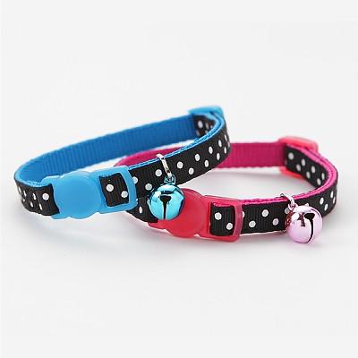 猫 首輪 ラロック RALLOC アミコ BWドット猫カラー 安全バックル おしゃれ ネコ 首輪 メール便のみ送料無料 |  | 03