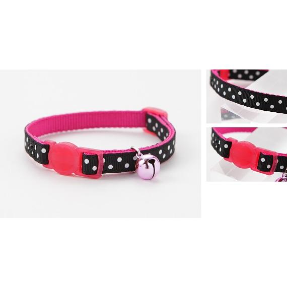 猫 首輪 ラロック RALLOC アミコ BWドット猫カラー 安全バックル おしゃれ ネコ 首輪 メール便のみ送料無料 |  | 08