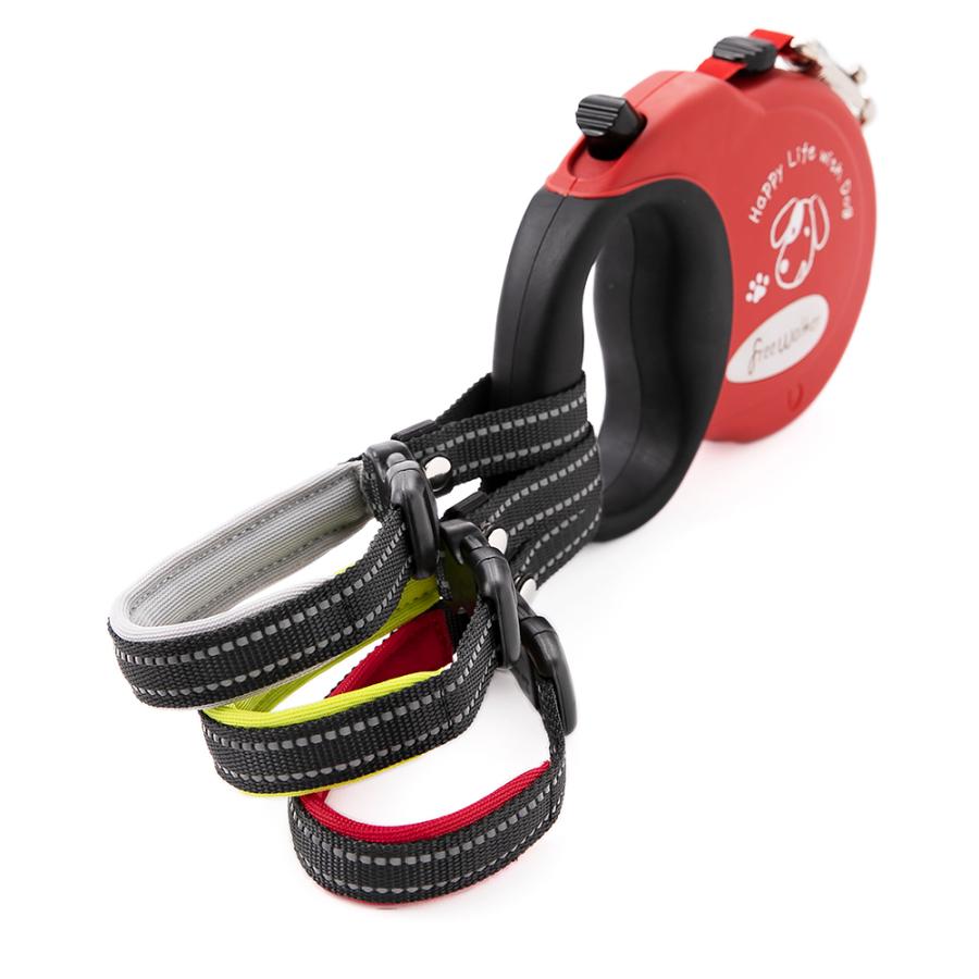 ラロック RALLOC 伸縮リード用ストラップ フリーハンドストラップ Lサイズ 反射 愛犬用 メール便のみ送料無料 (伸縮リード本体は別売) |  | 08