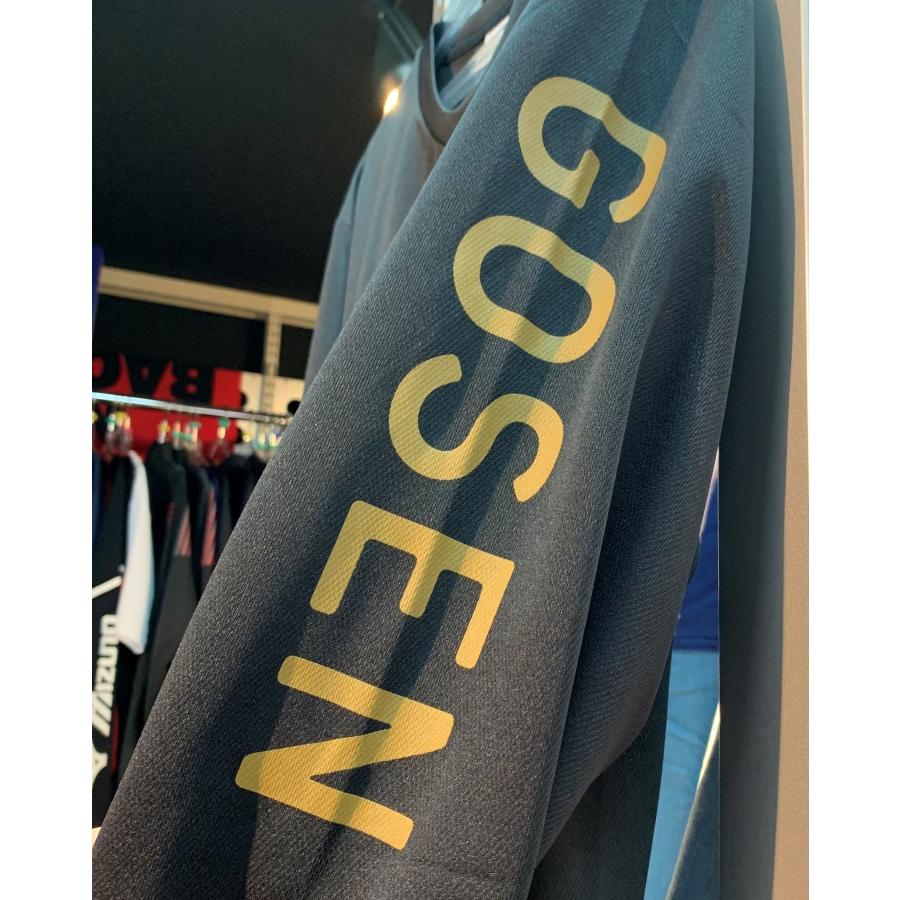 GOSENゴーセン 【数量限定】2022年秋企画　GOSENロゴロングスリーブTシャツ JPT20(30)ホワイト (画像：右）　【ゆうパケット対応可】｜rally｜04