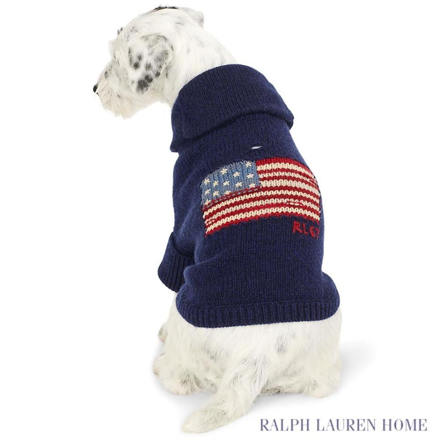 最終価格 ラルフローレン ドッグウェア : Flag Shawl-Collar Dog Sweater [犬用セーター／ウールカシミア