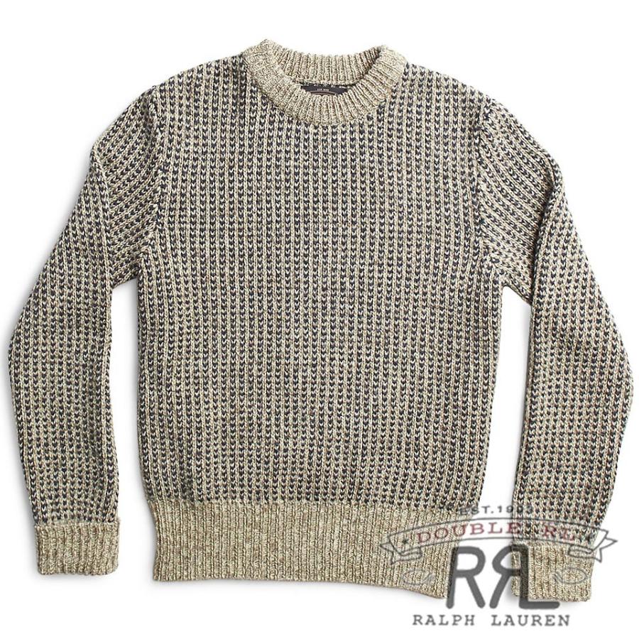 最終価格 RRL／ダブルアールエル : Jacquard-Knit Crewneck Sweater [ウールブレンド／ジャガードニット