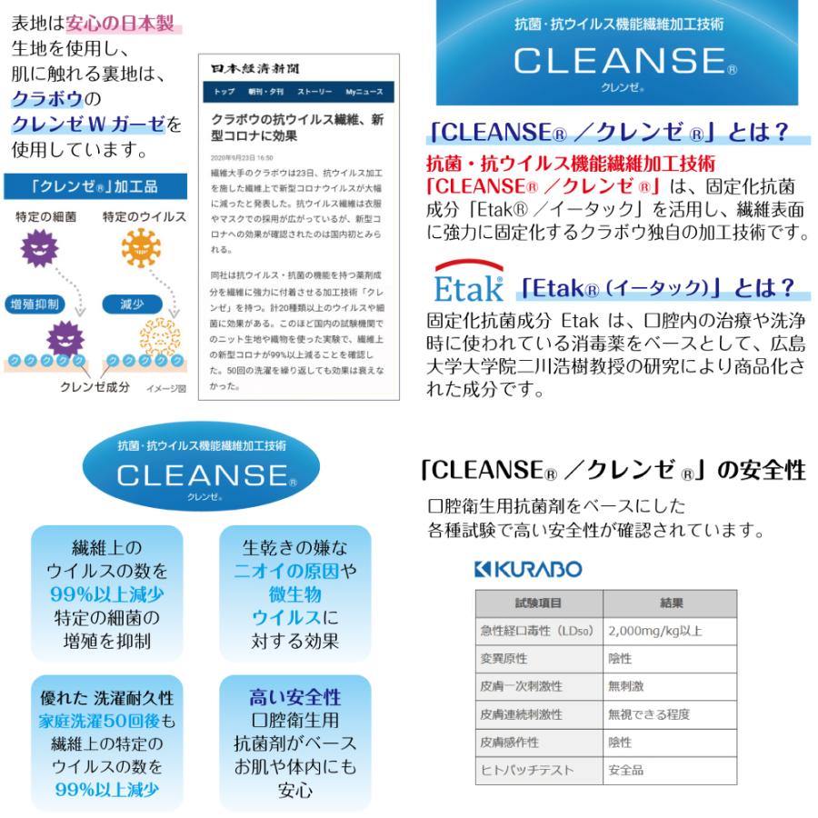 布マスク デニム アジャスター付 日本製 クレンゼ 洗える おしゃれ かっこいい 大き目 フィルタポケット メンズ レディース 子供 立体 ジーンズ 男｜ralphstyle｜10