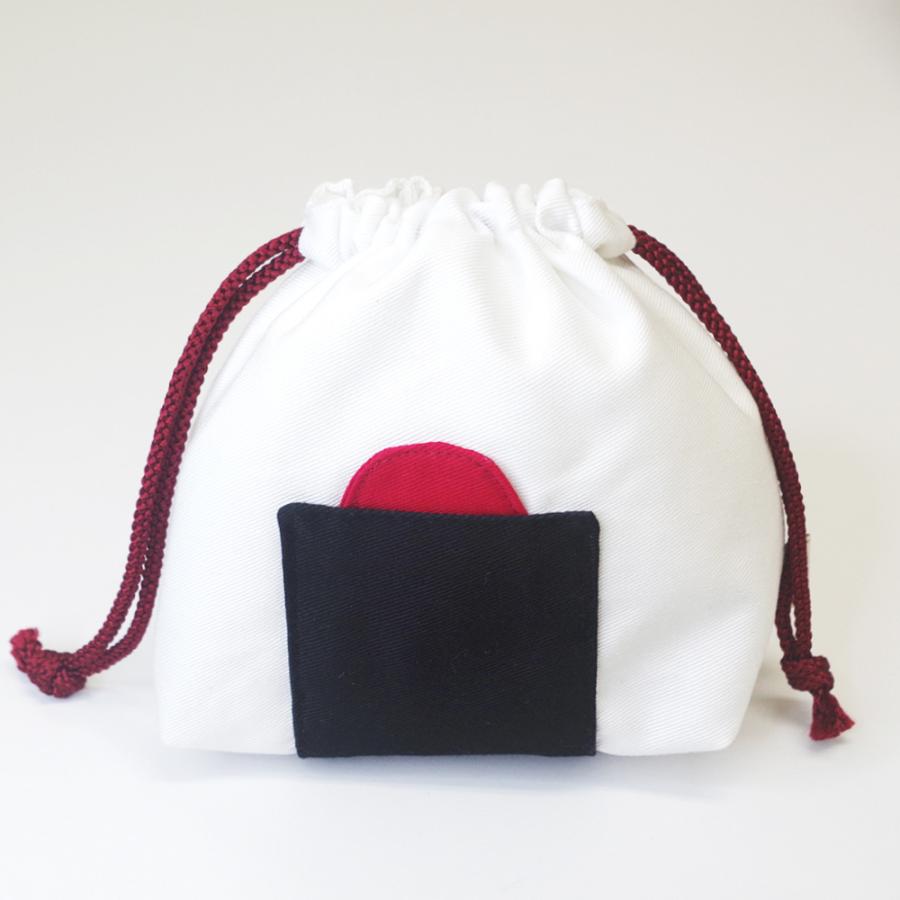 おにぎり 巾着袋 小物入れ コップ入れ コップ袋 給食袋 小さめ巾着 入園入学グッズ おむすび 子供に人気 おにぎり入れ ランチケース 日本製 | ブランド登録なし | 01