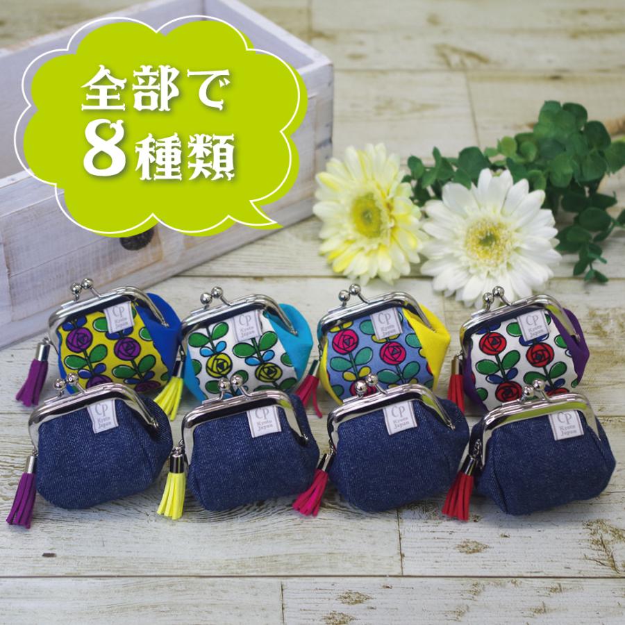 がま口財布 日本製 コインケース 小さめ ガマグチ 小銭入れ ミニ 小物入れ かわいい がまぐち 1.8寸 ころぽてがま口 花柄 バラ柄 ローズ デニム CP｜ralphstyle｜10