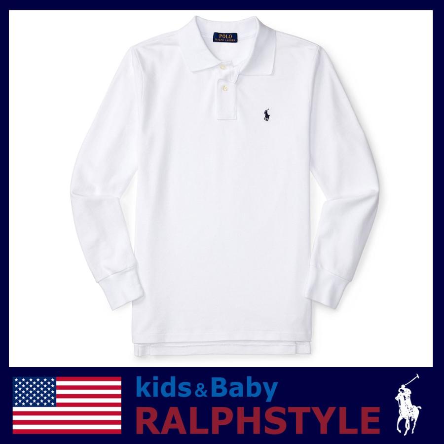 ポロ ラルフローレン 長袖 ポロシャツ クラシックポニー 白 ホワイトキッズ 男の子 ネイビー コットン Rs52 1079w Kids Baby ラルフスタイル 通販 Yahoo ショッピング