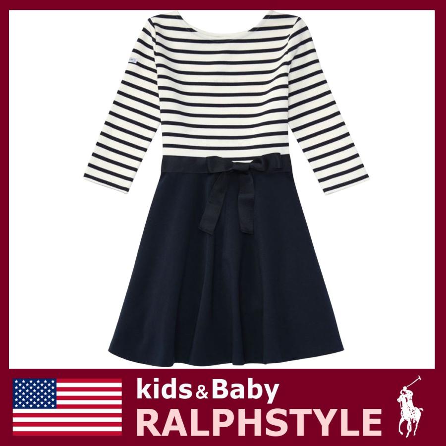 ポロ ラルフローレン ストライプワンピース 五分袖 ネイビー 紺 ガールズ キッズ Rs66 41 2600n Kids Baby ラルフスタイル 通販 Yahoo ショッピング